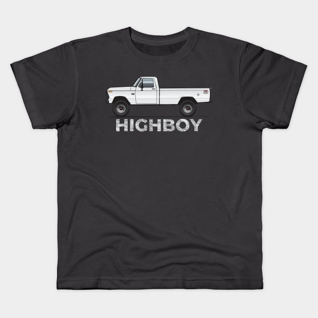 Highboy White Kids T-Shirt by JRCustoms44